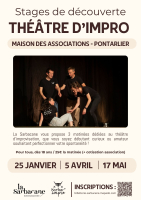 Stages de découverte Théâtre d'impro - Adultes